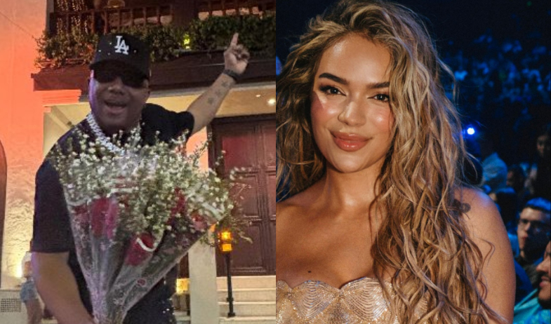 ¡Con rosas en mano! Principal llegó desde Panamá hasta Medellín con el sueño a saludar a Karol G 