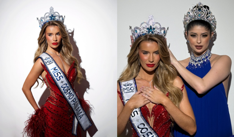 Entre aplausos y glamour, Lainey Floeck recibió la corona de Miss Cosmo Panamá 