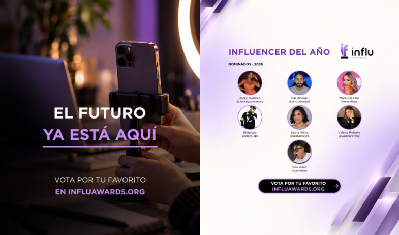 Influ Awards 2026: conoce a los nominados y vota por tus influencers favoritos 