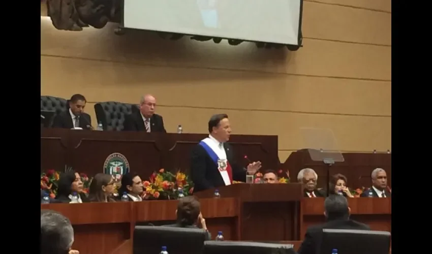 Refiriendose a la seguridad del país aseguró que hubo una disminución del total de homicidios en 8.3% respecto al año anterior.Cortesía