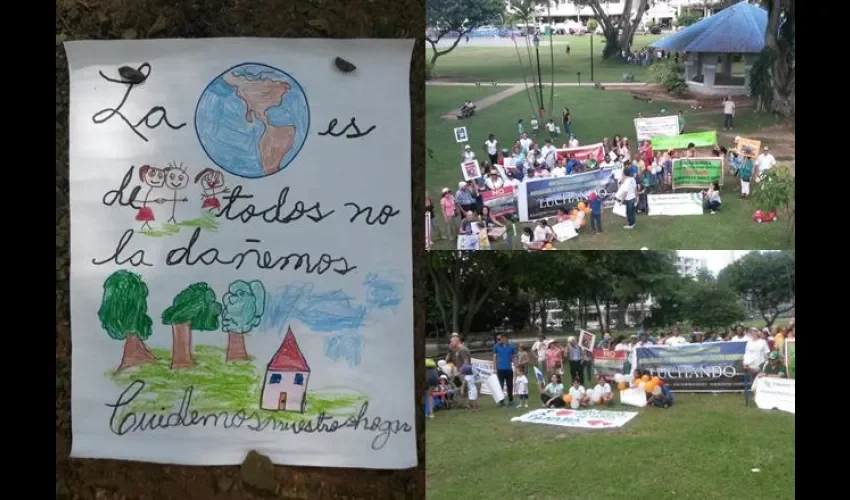 Marcha por el clima en Panamá 