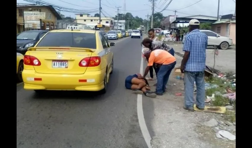 Atropellada en Colón