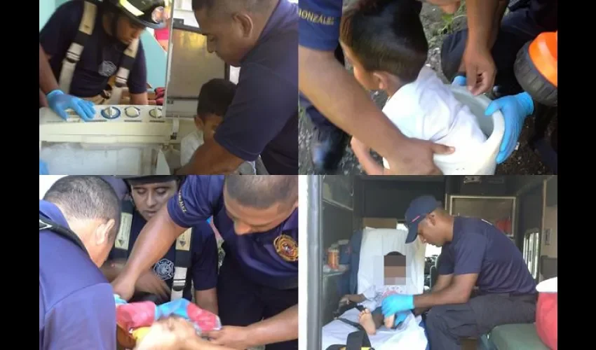 Niños en Chiriquí atrapado en lavadora 