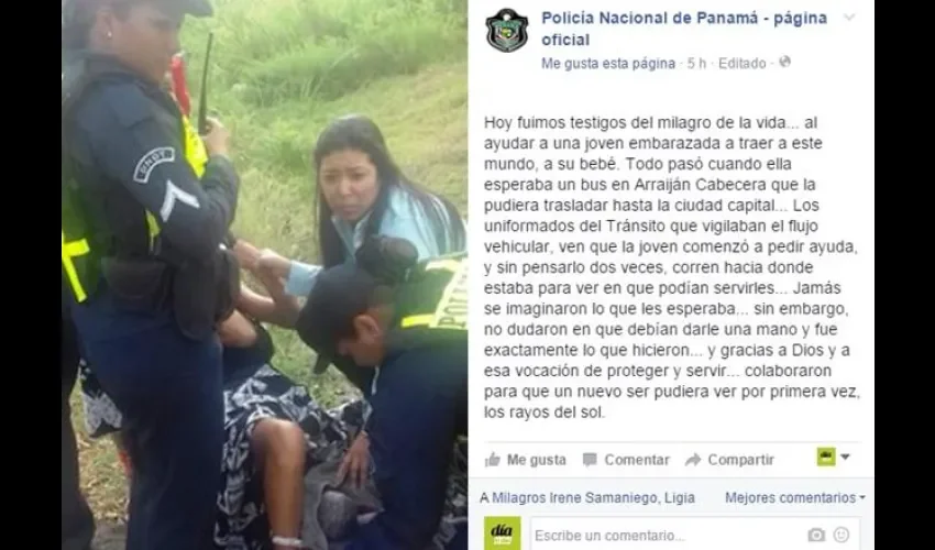 Mujer da a luz en Arraiján 