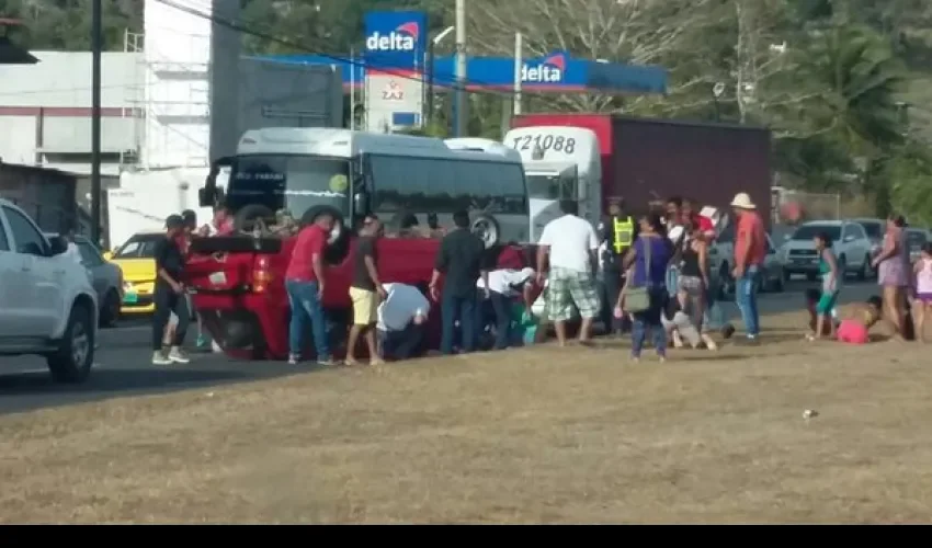 Accidente de transito en La pesa de la Chorrera