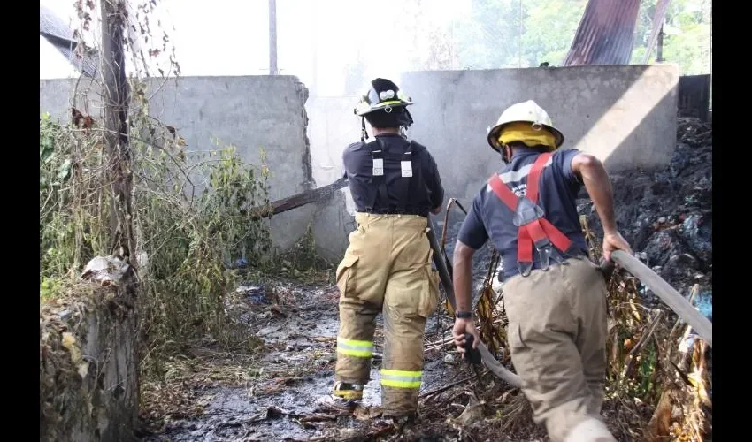 Los uniformados enfrentaron recientemente el fuego de  100 hectáreas de bosque seco tropical  en Santa Bárbara,  Garachiné, Darién.