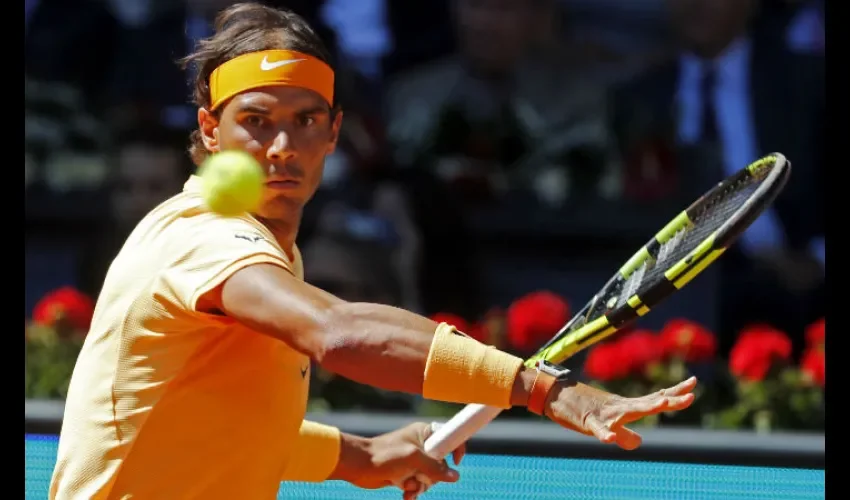 Rafael Nadal en una de las jugadas ayer./Foto EFE