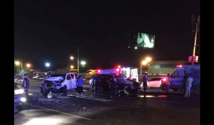 Accidente en la vía Domingo Díaz 