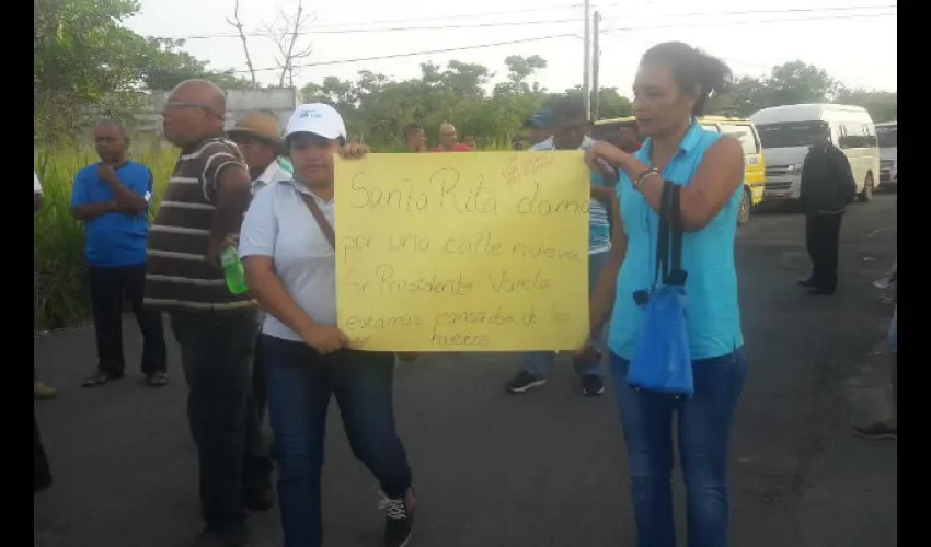 Protesta en Antón 