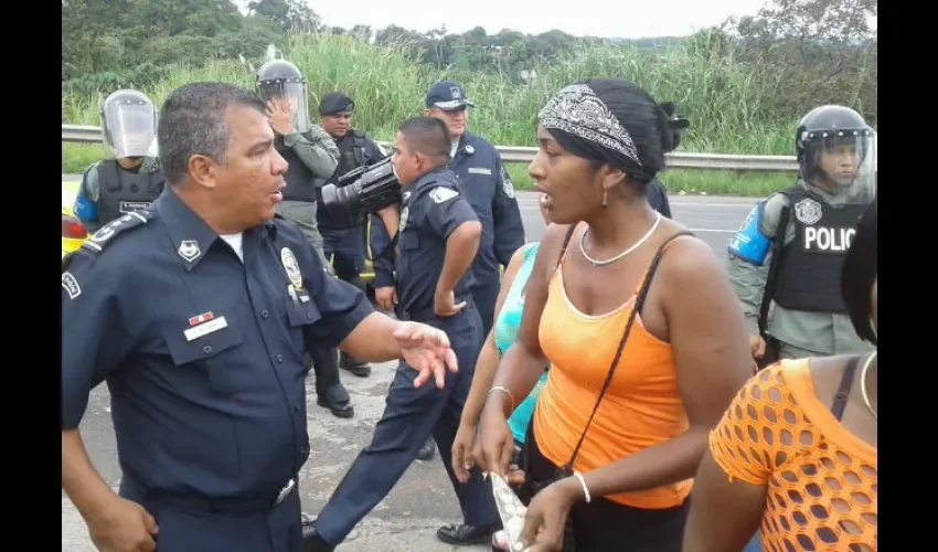 Protesta en Nueva Providencia, Colón 