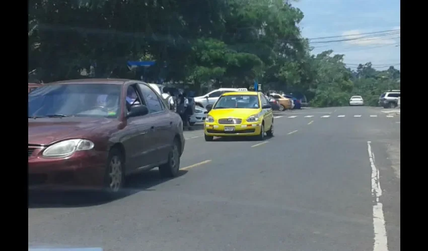 Taxistas en La Chorrera
