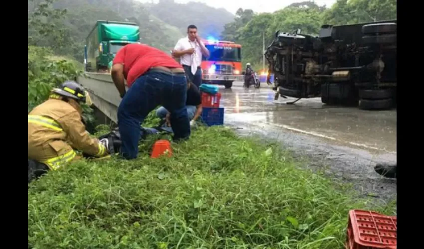 Accidente en vía Centenario 