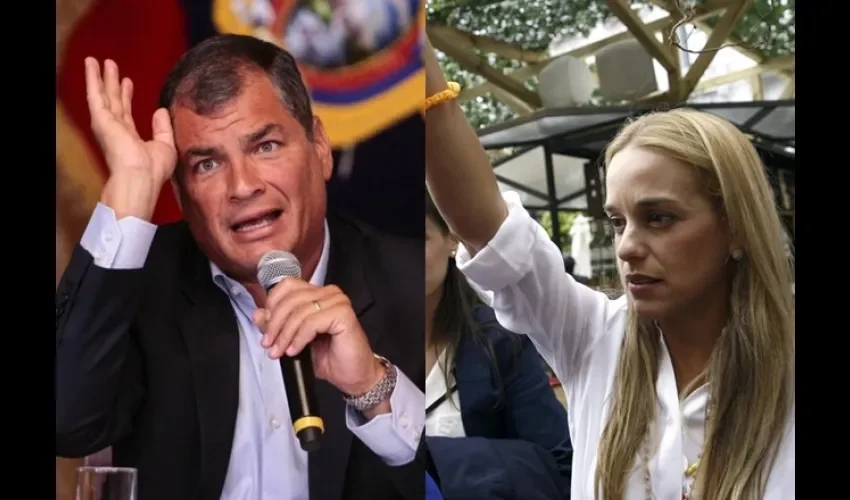Lilian Tintori y Rafael Correa