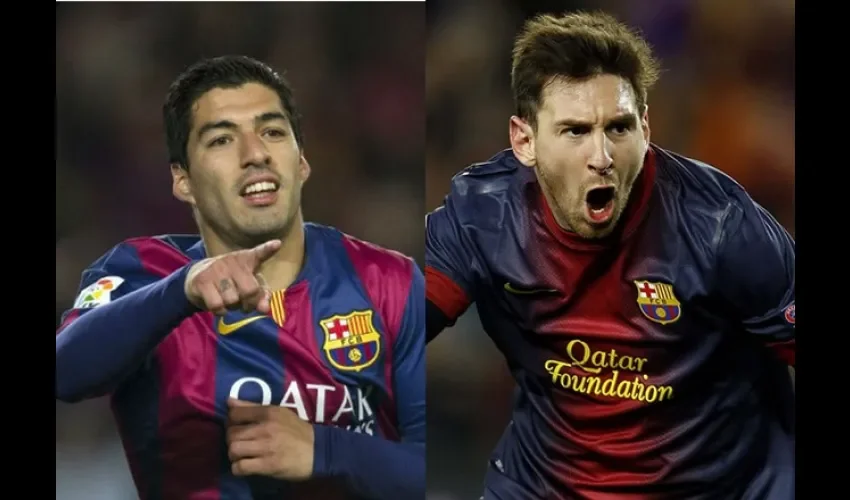 Luis Suárez y Leo Messi 