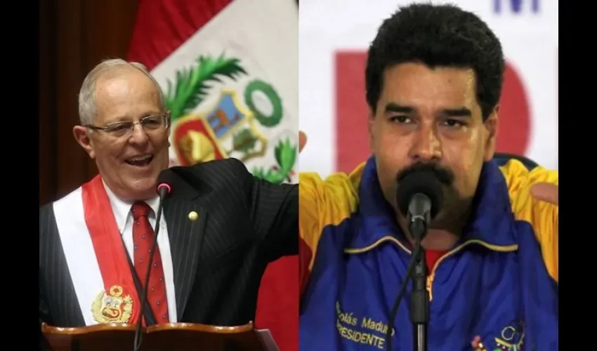 Pedro Pablo Kuczynski y Nicolas Maduro