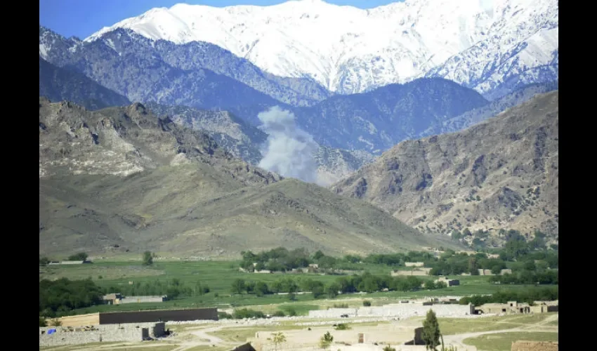 Zona montañosa donde se lanzó  la bomba GBU-43 en  el área de Asad Khel en Achin, de Nangarhar 