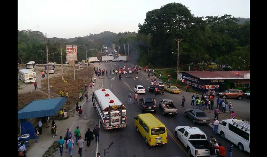 Protesta en Quebrada Bonita en Colón