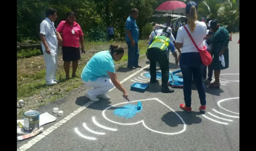 Corazones azules en Bocas del Toro por accidente de tránsito 
