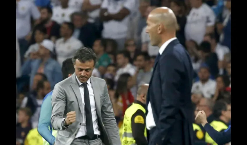 Zinedine Zidane y  Luis Enrique Martínez