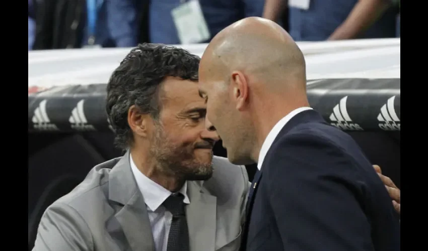 Zinedine Zidane y  Luis Enrique Martínez