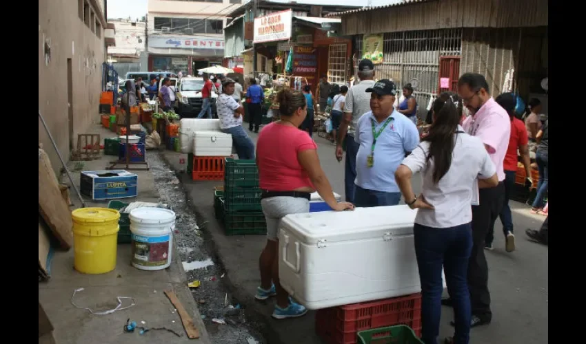 Vendedores en La Chorrera