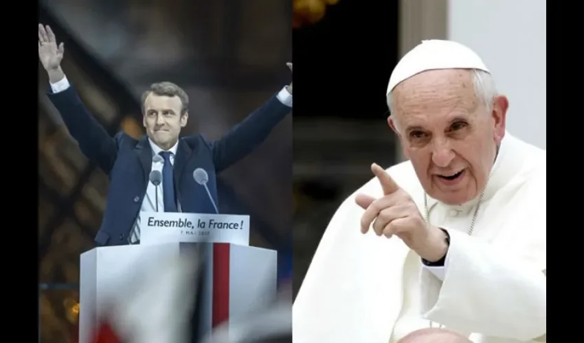 Papa Francisco Y Emmanuel Macron