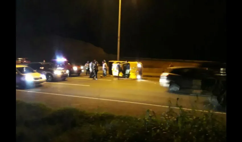 Accidente en autopista Arraiján-La Chorrera.
