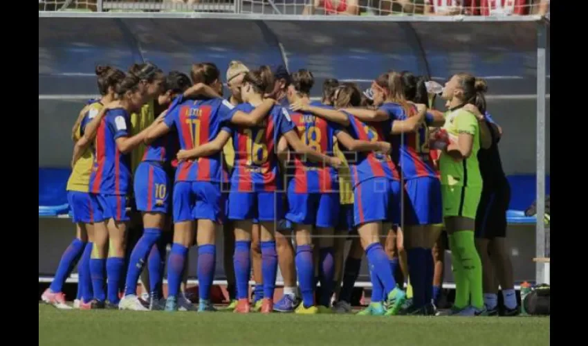 Las jugadoras del FC Barcelona durante la final de la Copa de la Reina 