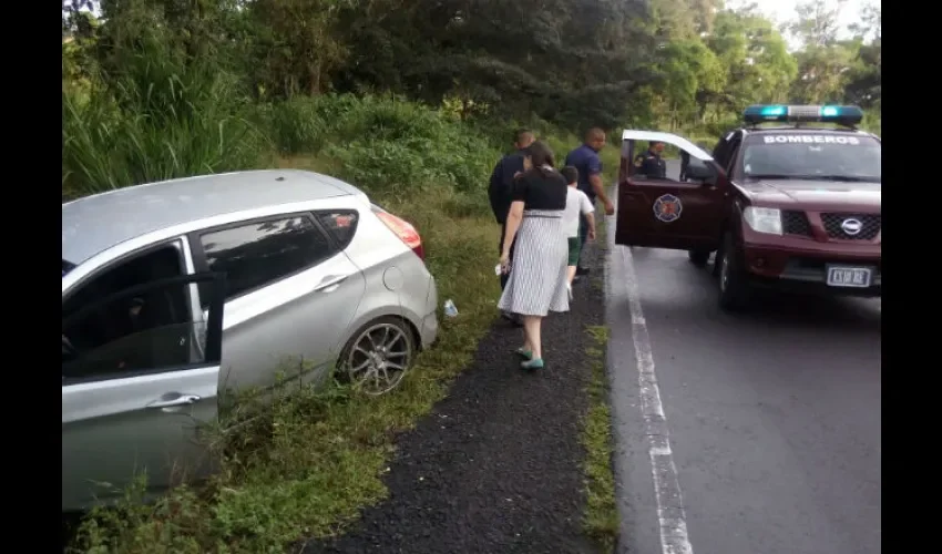 Accidente de tránsito en la vía hacia Volcán 