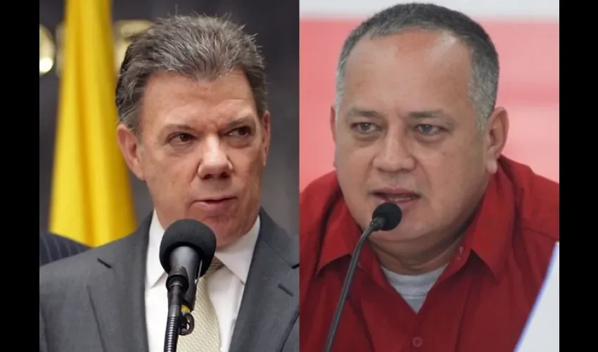 Diosdado Cabello y Juan Manual Santos