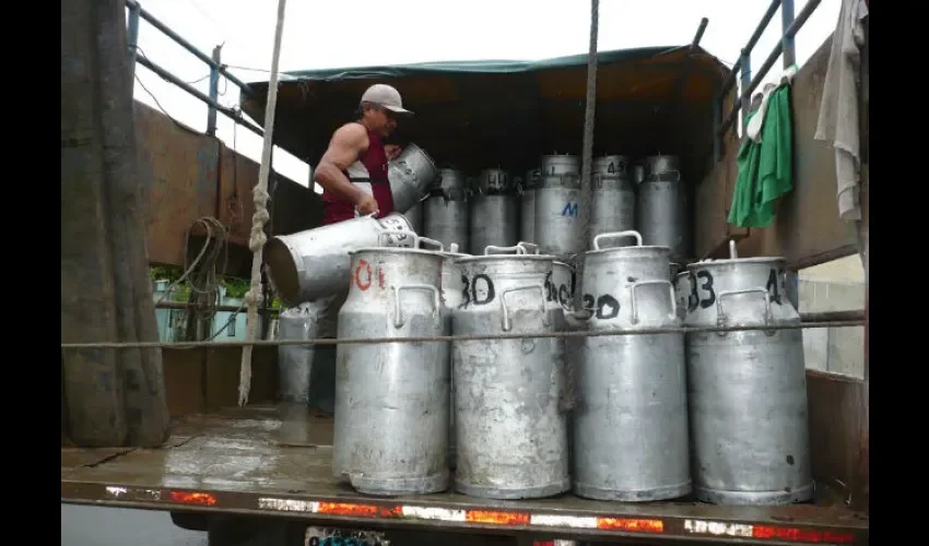 Productores de leche en Los Santos