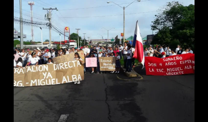 Protesta de la escuela Miguel Alba de Veraguas