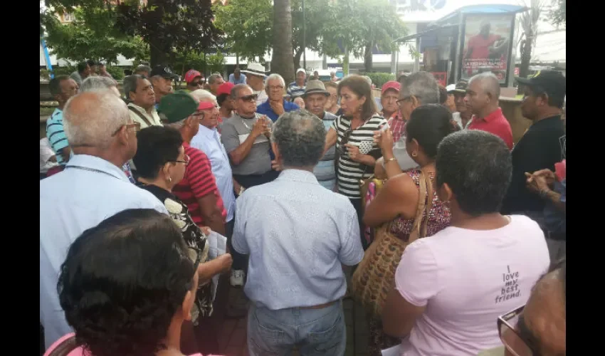 La protesta se registró en el parque Miguel de Cervantes Saavedra