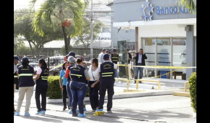 os hechos de este caso se registraron en el Banco General, sucursal de Chanis, el pasado 10 de febrero.