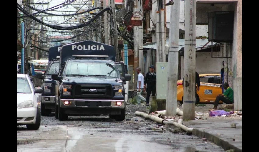 Operativo policial en Colón. 