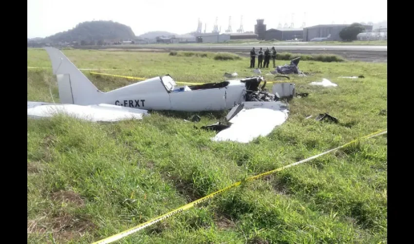 Accidente  aéreo en aeropuerto Marcos A. Gelabert.