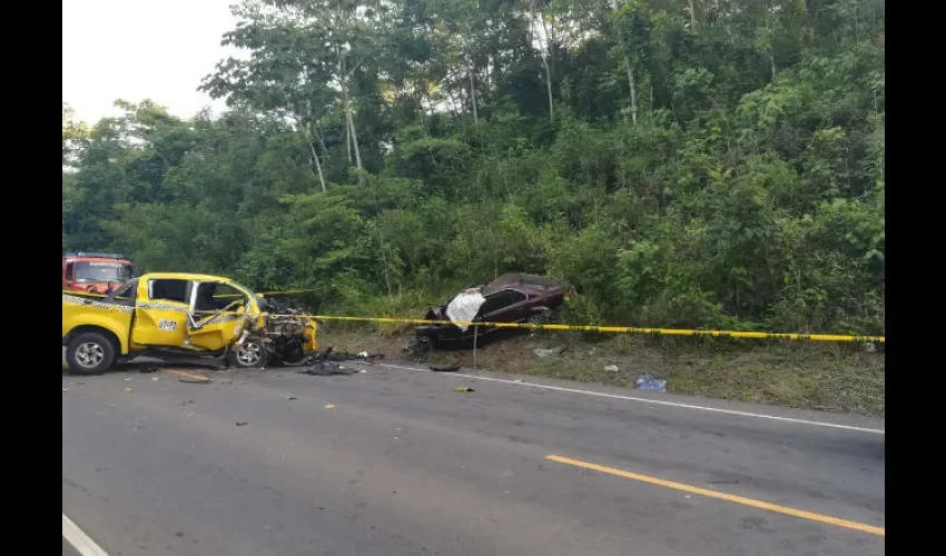 Foto ilustrativa del accidente que acabó con la vida de cinco personas. 