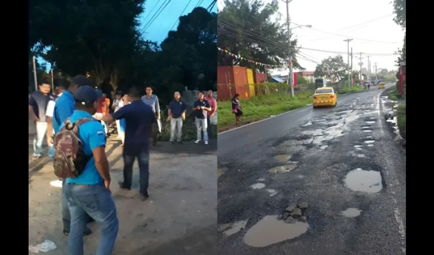 Protesta en Panamá Norte. 