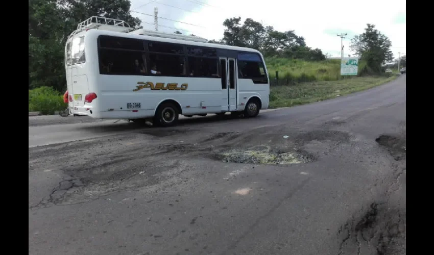 Calles en La Chorrera deterioradas. 