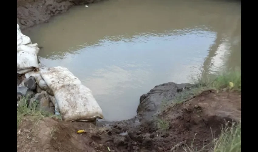 Foto ilustrativa del charco donde la menor falleció. 