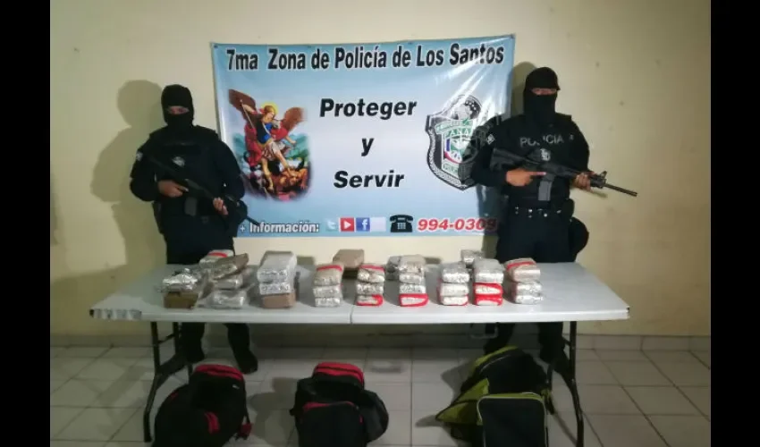 Decomiso de droga en Los Santos.