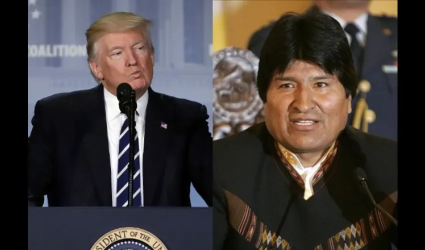 Donald Trump y Evo Morales. 