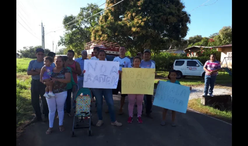 Protesta en La Florecita de Santiago de Veraguas. 
