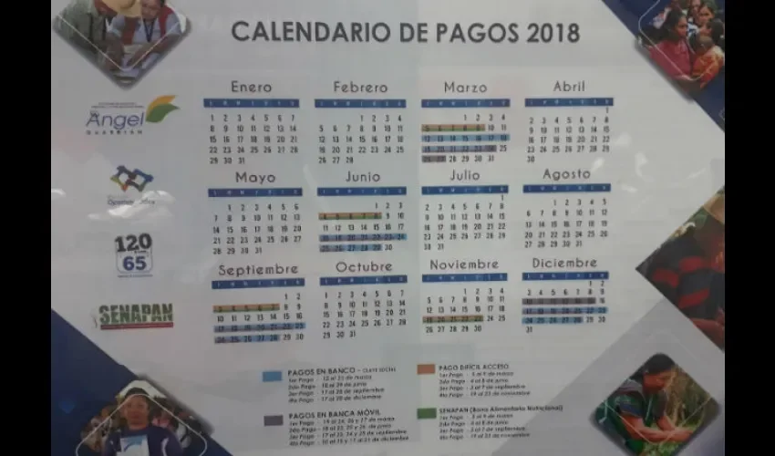 Este es el calendario de pago para las transferencias monetarias. Foto: Jesús Simmons