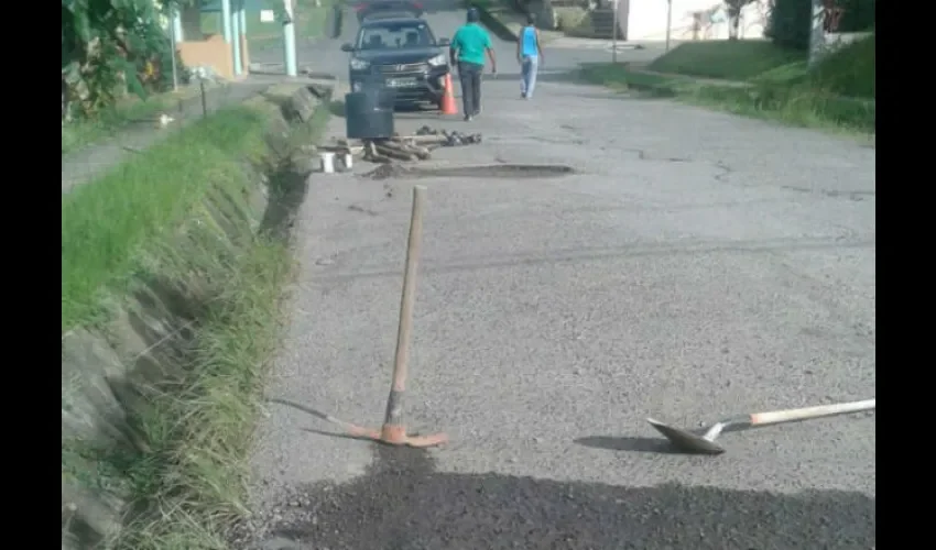 Calles en La Chorrera deterioradas. 