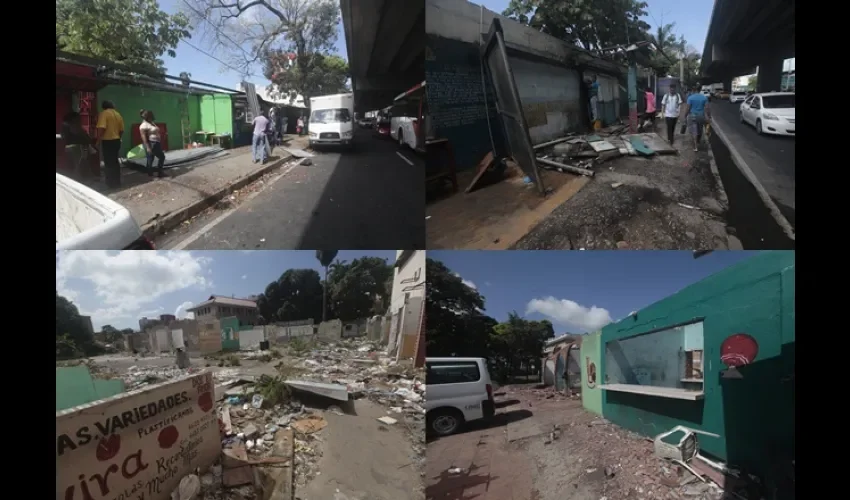 Los primeros en ser retirados del área fueron los vendedores artesanales. Fotos: Roberto Barrios