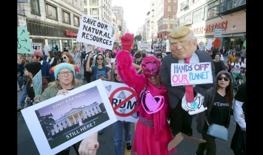 Protesta contra Donald Trump. 