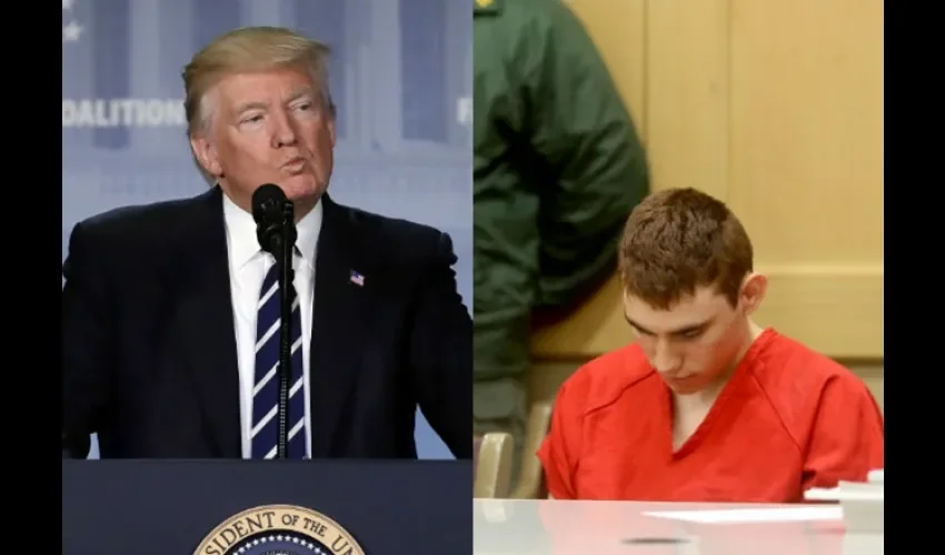 Donald Trump y Nikolas Cruz.