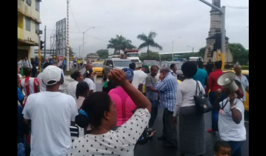 Protesta en Colón. 