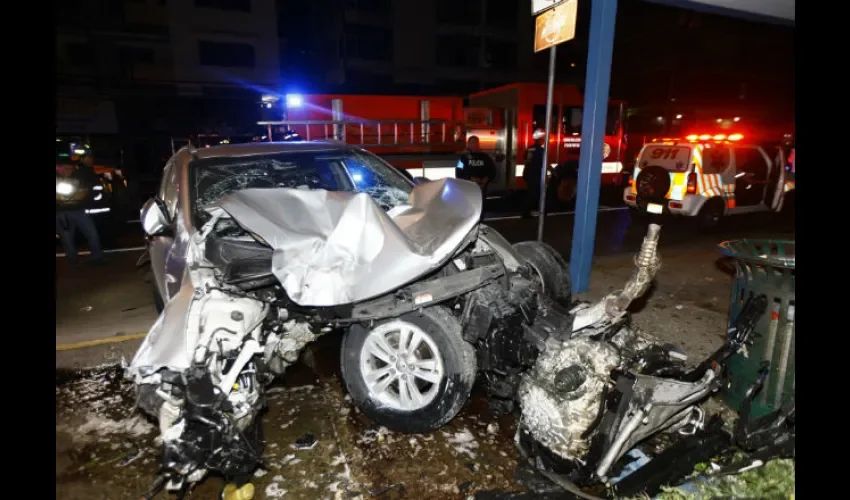 Accidente de tránsito en vía Brasil.